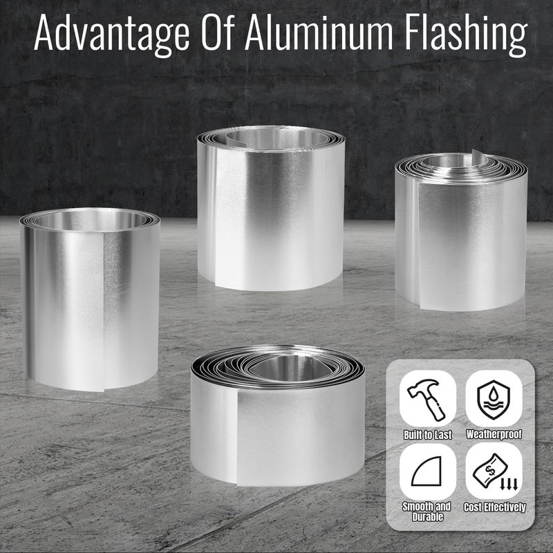 Uxney Aluminum Flashing Roll 2 Inch x 11 Ft, 38 Gauge Roof Flashing Metal Roll, Flexible and Bendable Aluminum Sheet Metal Strip for Roof Repair, Sealing, Siding, and DIY Projects - Image 3